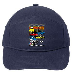 Woodward Cruise 2024 Classic Cars Cruising Downtown Skyline 7-Panel Snapback Hat