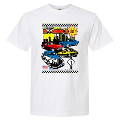 Woodward Cruise 2024 Classic Cars Cruising Downtown Skyline Garment-Dyed Heavyweight T-Shirt