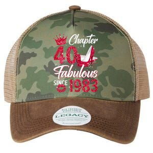 Wo Chapter 40 Fabulous Since 1983 40th Birthday Queen Diamond Legacy Tie Dye Trucker Hat