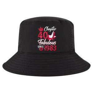 Wo Chapter 40 Fabulous Since 1983 40th Birthday Queen Diamond Cool Comfort Performance Bucket Hat