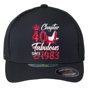 Wo Chapter 40 Fabulous Since 1983 40th Birthday Queen Diamond Flexfit Unipanel Trucker Cap