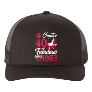 Wo Chapter 40 Fabulous Since 1983 40th Birthday Queen Diamond Yupoong Adult 5-Panel Trucker Hat