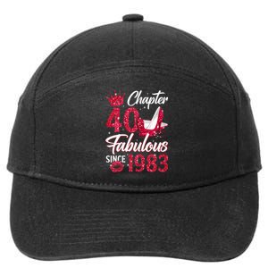 Wo Chapter 40 Fabulous Since 1983 40th Birthday Queen Diamond 7-Panel Snapback Hat