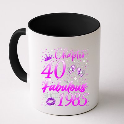 Women Chapter 40 Fabulous Vintage Since 1985 40th Birthday Gift Mug