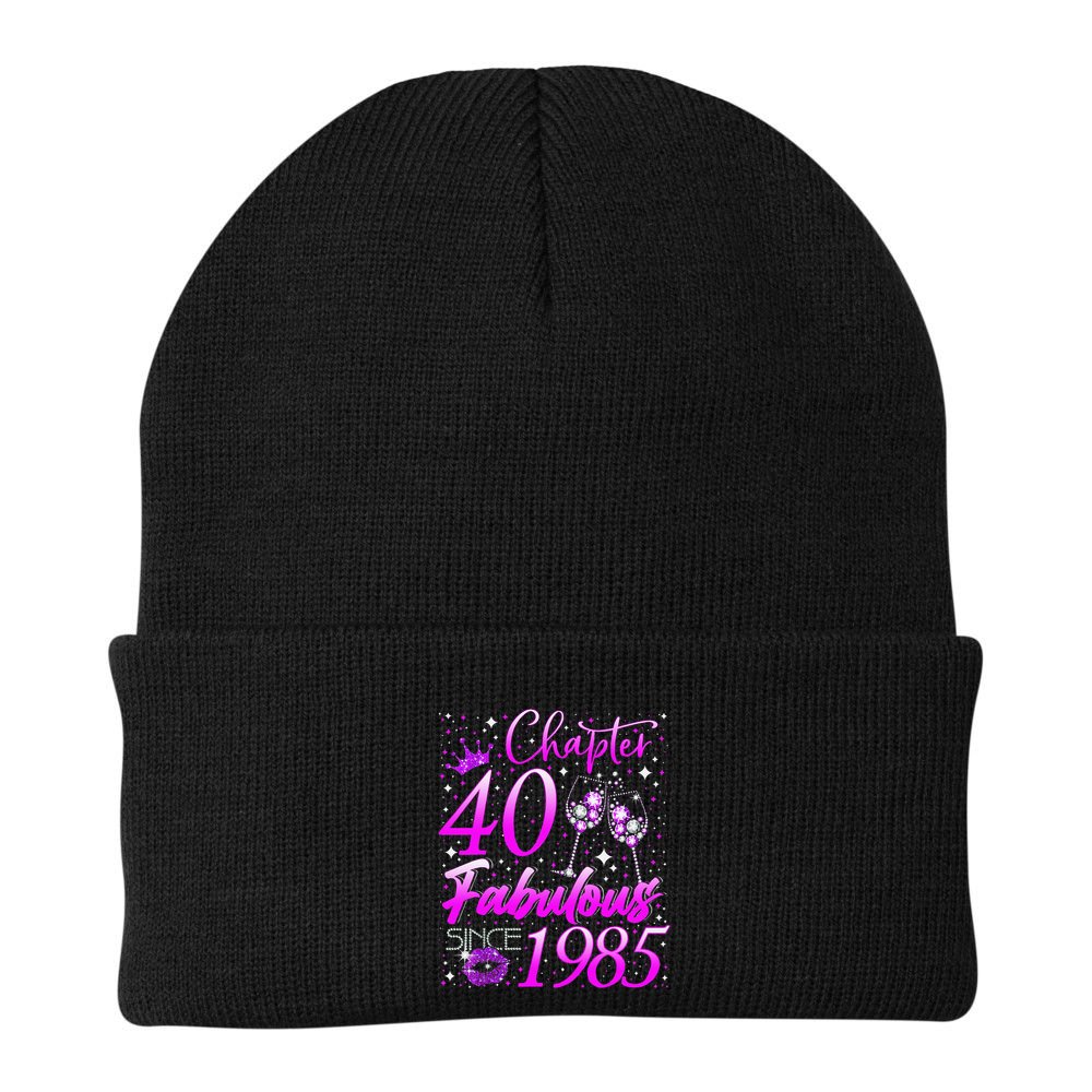 Women Chapter 40 Fabulous Vintage Since 1985 40th Birthday Gift Beanie