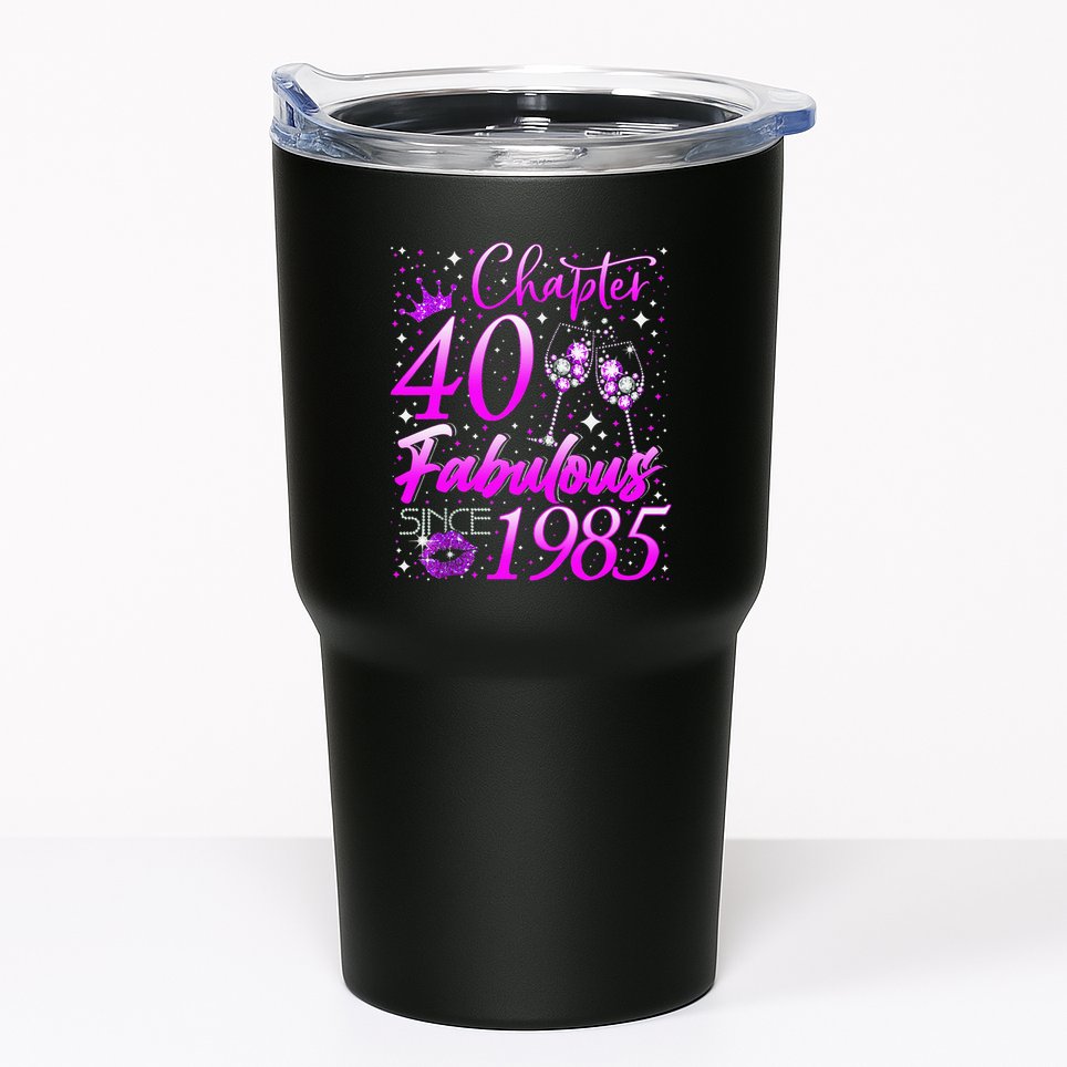 Women Chapter 40 Fabulous Vintage Since 1985 40th Birthday Gift Tumbler