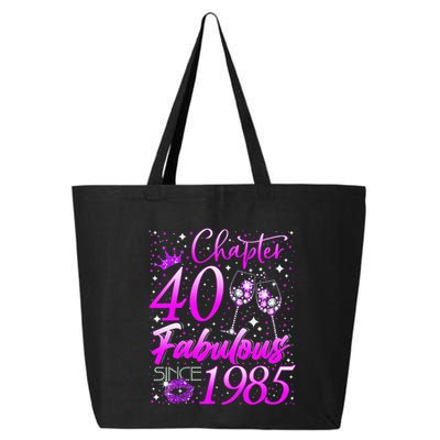 Women Chapter 40 Fabulous Vintage Since 1985 40th Birthday Gift 25L Jumbo Tote