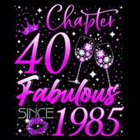 Women Chapter 40 Fabulous Vintage Since 1985 40th Birthday Gift Baby Bodysuit