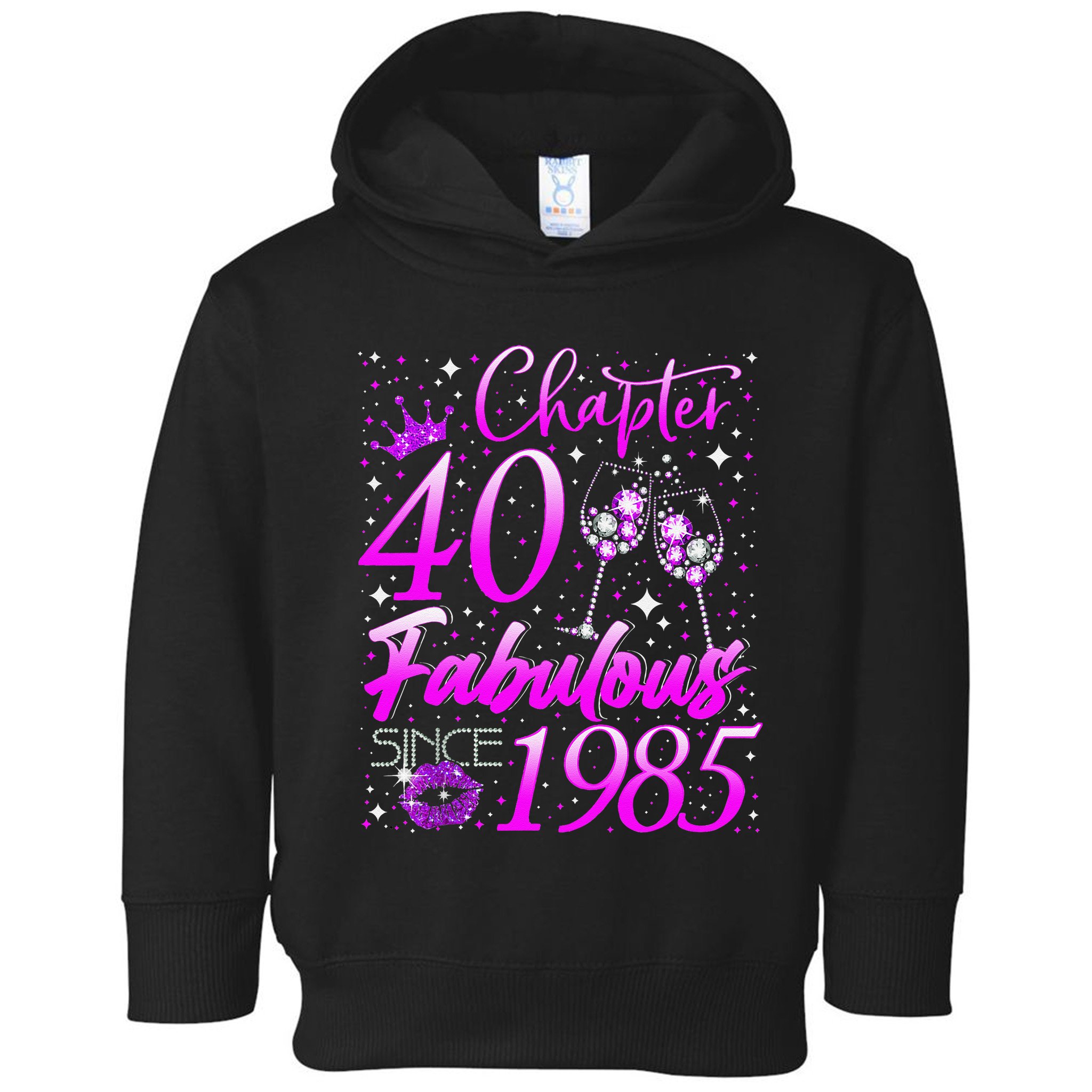 Women Chapter 40 Fabulous Vintage Since 1985 40th Birthday Gift Toddler Hoodie