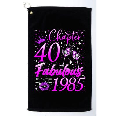 Women Chapter 40 Fabulous Vintage Since 1985 40th Birthday Gift Golf Towel