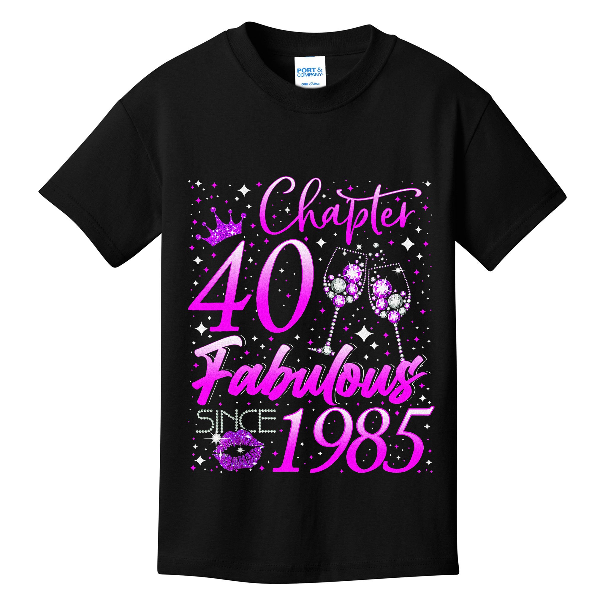 Women Chapter 40 Fabulous Vintage Since 1985 40th Birthday Gift Kids T-Shirt