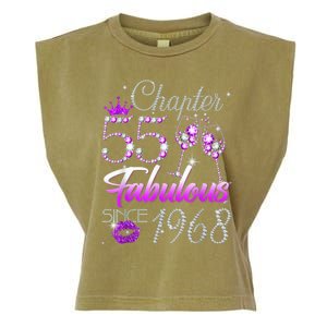 Wo Chapter 55 Fabulous Since 1968 55th Birthday Queen Garment-Dyed Women's Muscle Tee