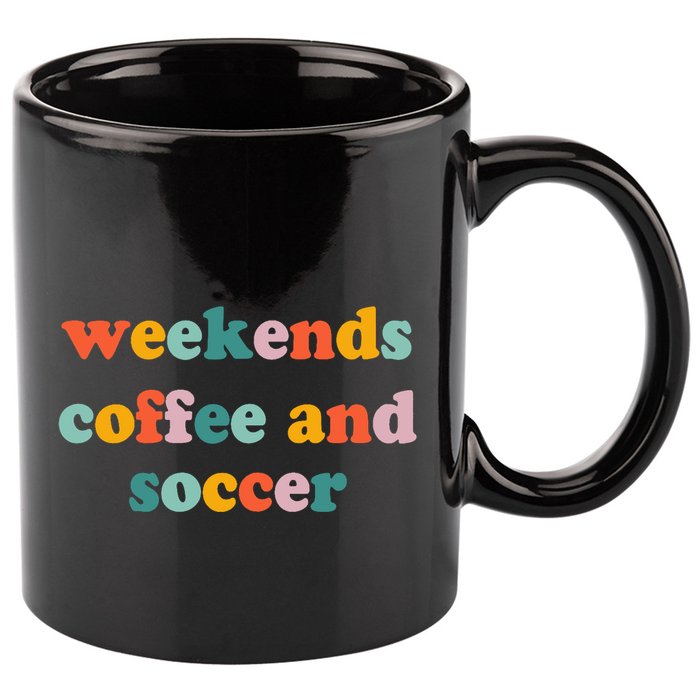 Weekends Coffee And Soccer Soccer Auntie Soccer Mom 11oz C Handle Ceramic Mug