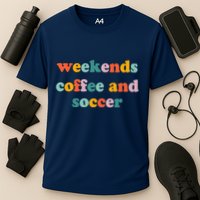 Weekends Coffee And Soccer Soccer Auntie Soccer Mom Cooling Performance Crew T-Shirt