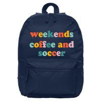 Weekends Coffee And Soccer Soccer Auntie Soccer Mom 16 in Basic Backpack