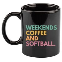 Weekends Coffee And Softball Softball Mama Meaningful Gift 11oz C Handle Ceramic Mug