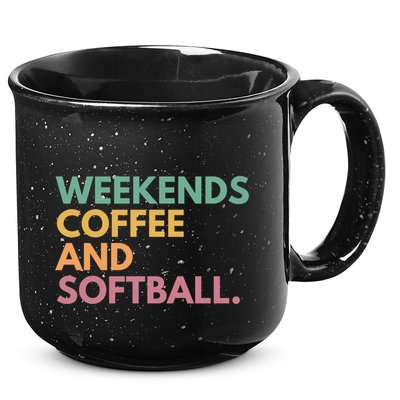 Weekends Coffee And Softball Softball Mama Meaningful Gift 15oz Campfire Ceramic Mug