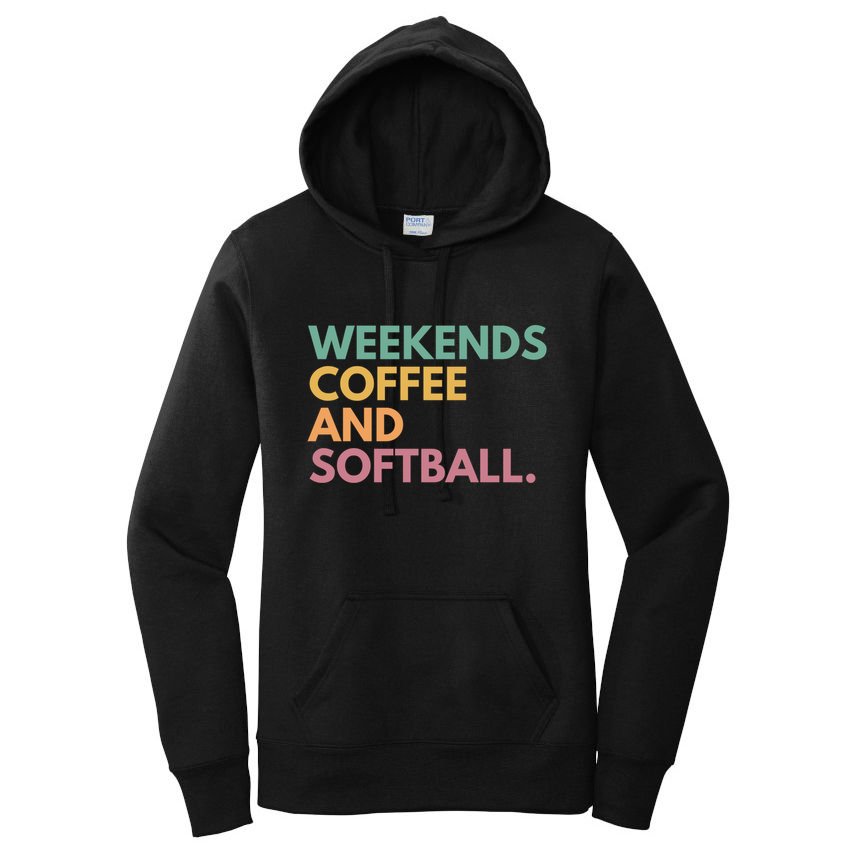 Weekends Coffee And Softball Softball Mama Meaningful Gift Women's Pullover Hoodie