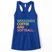 Weekends Coffee And Softball Softball Mama Meaningful Gift Womens Tank Top