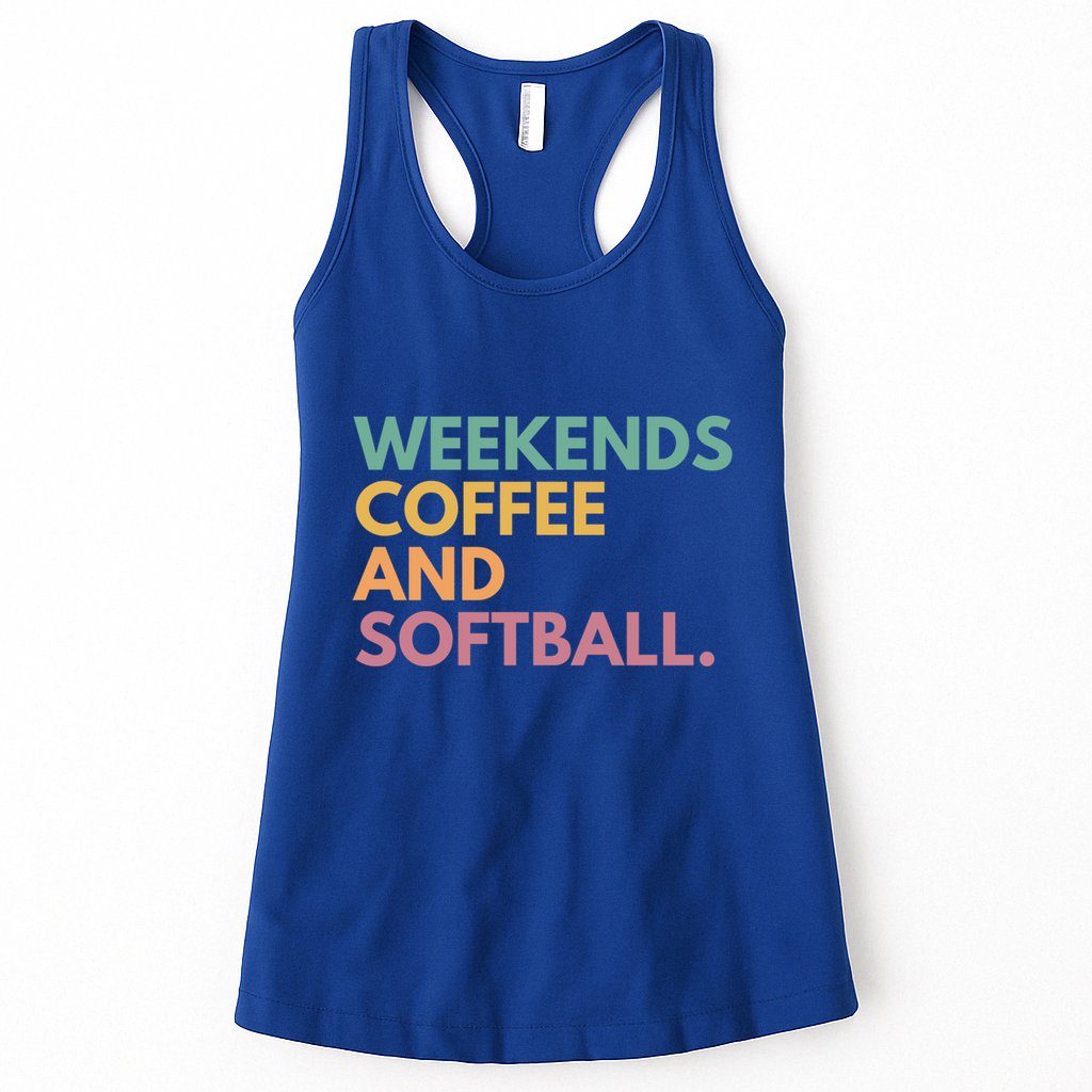 Weekends Coffee And Softball Softball Mama Meaningful Gift Womens Tank Top