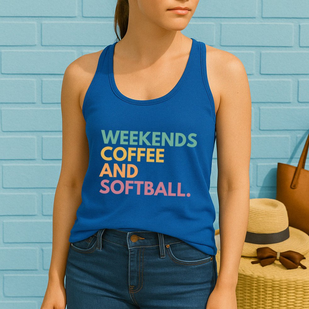 Weekends Coffee And Softball Softball Mama Meaningful Gift Womens Tank Top