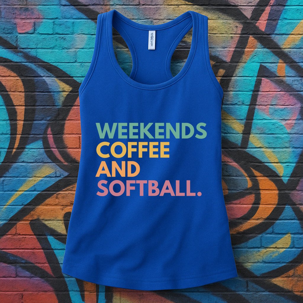 Weekends Coffee And Softball Softball Mama Meaningful Gift Womens Tank Top