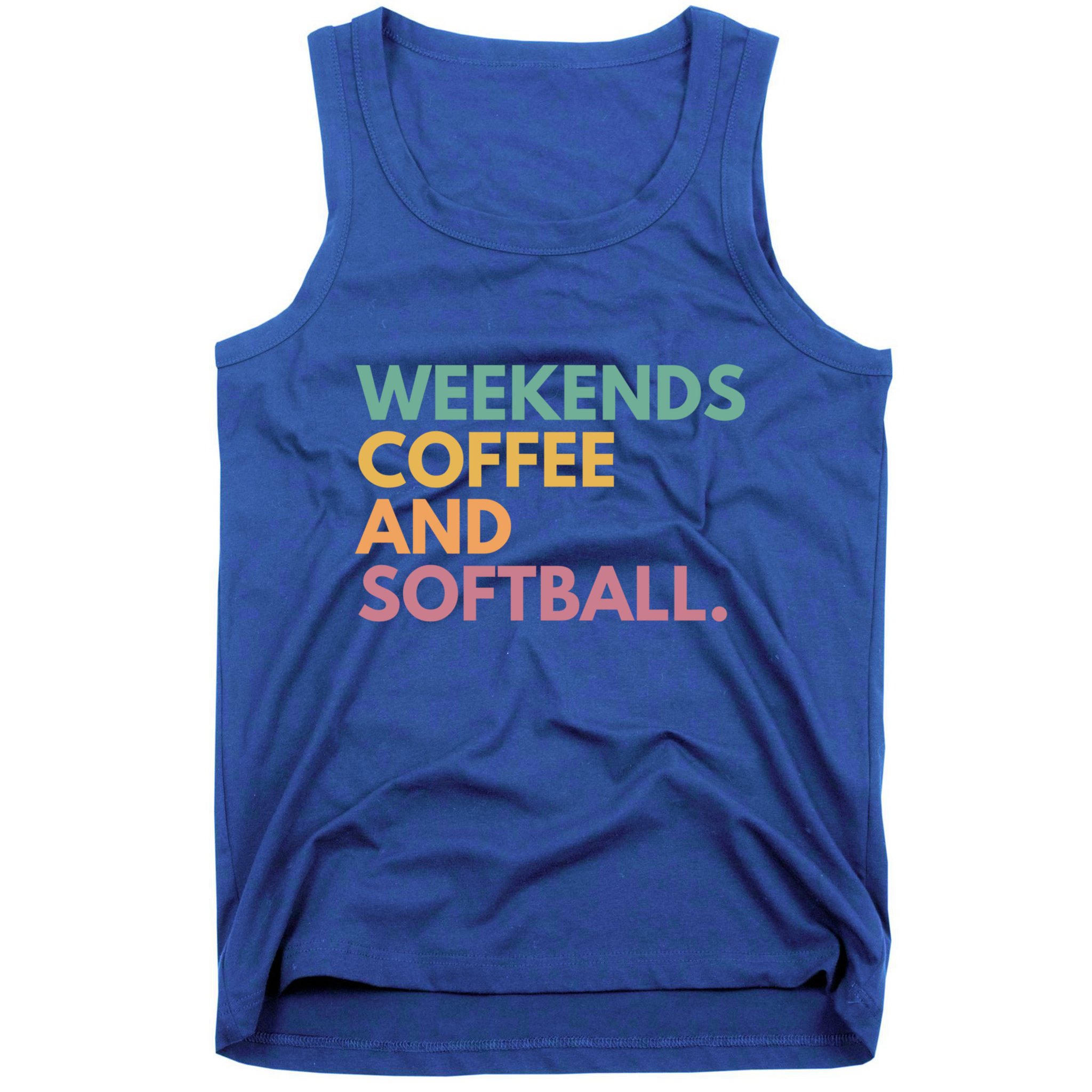 Weekends Coffee And Softball Softball Mama Meaningful Gift Tank Top