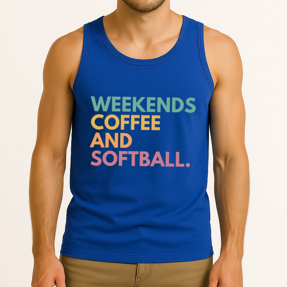 Weekends Coffee And Softball Softball Mama Meaningful Gift Tank Top