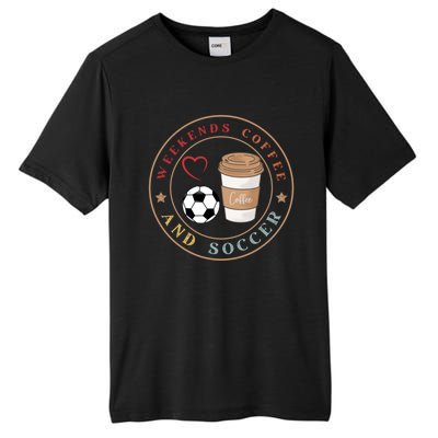 Weekends Coffee And Soccer Retro Tall Fusion ChromaSoft Performance T-Shirt