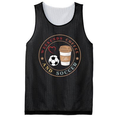 Weekends Coffee And Soccer Retro Mesh Reversible Basketball Jersey Tank