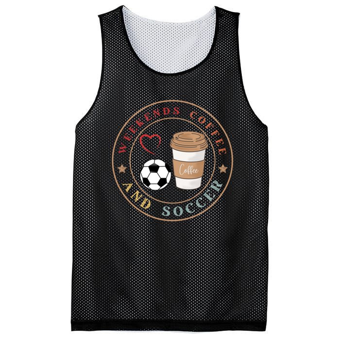 Weekends Coffee And Soccer Retro Mesh Reversible Basketball Jersey Tank