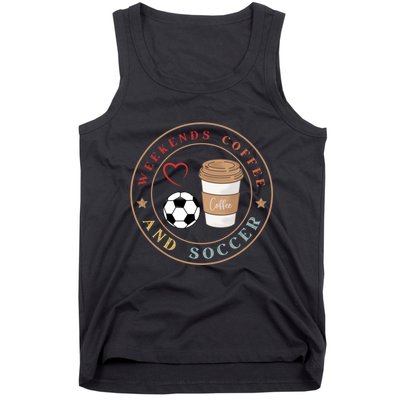 Weekends Coffee And Soccer Retro Tank Top