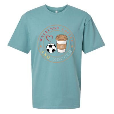 Weekends Coffee And Soccer Retro Sueded Cloud Jersey T-Shirt