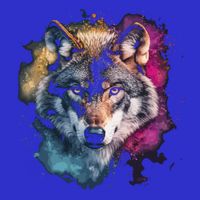 Wolf Colorful Art Motif Animal Lover Graphic Wolves Cool Gift Womens Tank Top
