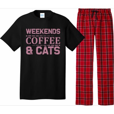 Weekends Coffee And Cats Pajama Set