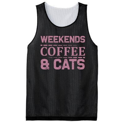 Weekends Coffee And Cats Mesh Reversible Basketball Jersey Tank