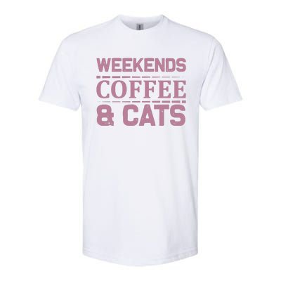 Weekends Coffee And Cats Softstyle® CVC T-Shirt