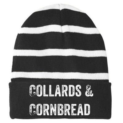 Womens Collards And Cornbread Collards & Cornbread Striped Beanie with Solid Band