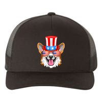 Welsh Corgi American Sunglasses 4th Of July Dog Puppy USA Yupoong Adult 5-Panel Trucker Hat