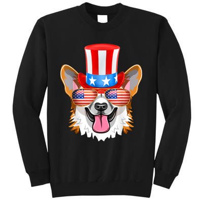 Welsh Corgi American Sunglasses 4th Of July Dog Puppy USA Sweatshirt