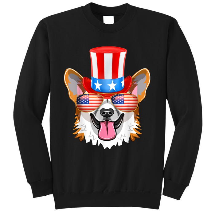 Welsh Corgi American Sunglasses 4th Of July Dog Puppy USA Sweatshirt