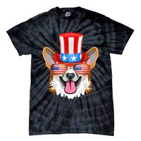 Welsh Corgi American Sunglasses 4th Of July Dog Puppy USA Tie-Dye T-Shirt