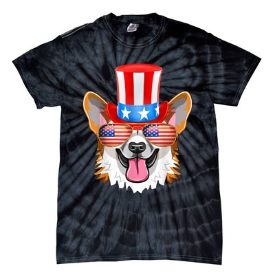 Welsh Corgi American Sunglasses 4th Of July Dog Puppy USA Tie-Dye T-Shirt