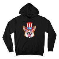 Welsh Corgi American Sunglasses 4th Of July Dog Puppy USA Tall Hoodie