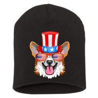 Welsh Corgi American Sunglasses 4th Of July Dog Puppy USA Short Acrylic Beanie