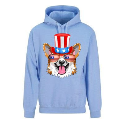 Welsh Corgi American Sunglasses 4th Of July Dog Puppy USA Unisex Surf Hoodie