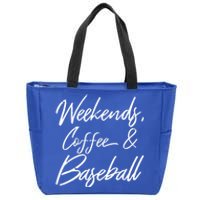 Weekends Coffee And Baseball Sports Fan Dad Baseball Mom Cool Gift Zip Tote Bag