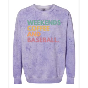 Weekends Coffee And Baseball Gift Colorblast Crewneck Sweatshirt