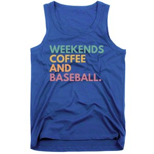 Weekends Coffee And Baseball Gift Tank Top