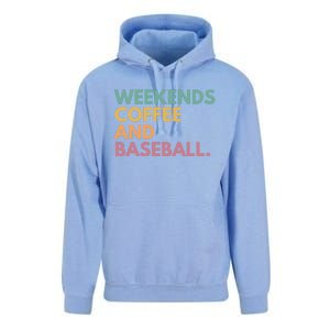 Weekends Coffee And Baseball Gift Unisex Surf Hoodie